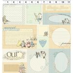 Clothworks Cotton Fabric Lullaby Y1802-58 Light Butter Quilt Labels Baby