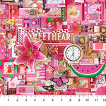 Color Collage 2 by Shelleysdavies for Northcott Fabric Digital DP22418 Col 22 Pink