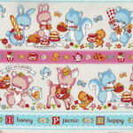 Cosmo Textiles Designed and Printed in Japan Good Taste AP-21405 2A Border Print