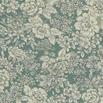 Cosmo Textiles Designed and Printed in Japan Good Taste KP9065-5C Dusky Teal.
