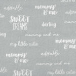 Cubby Bear Flannel by Whistler Studios 51371-7 Pastel Blue With Text