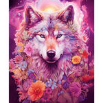 Daphne Serenity Wolf Panel  36" x 42" Digital by Camelot 14240101P-01 Pink.