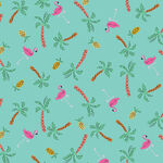 Dashwood Studios Lazy Days by Louise Cunningham Lazy 1755/ Aqua Flamingos.