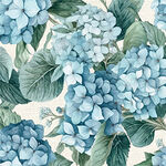 Devonstone Collection Hydrangea 55% Linen 45% Cotton 56" Wide DV4242 Blue.