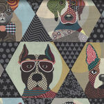 Dog Frames From Sykel SE10386 Cotton Fabric.