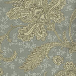 Boundless By Kei Japanese Fabrics DR-Paisley Dusty Roads Soft Green.