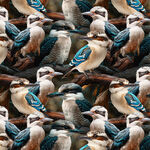 Echoes Of Kookaburra by Milvale Design Studio 4038E Blue Winged Kookaburra.