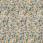 Elizabeth's Studio Daisies Digital Print Pattern 656 White.