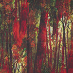 Eucalyptus Hinterland by DeGillett Cox for KK Fabric 3012L Forest Orange..