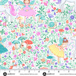 Fairy Dust Magic Garden for Makower Fabrics Design 049 Colour W White.