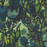 Find The Birds by Este McLeod for Free Spirit Fabrics PWES008 Green. Verde.