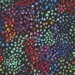 Fleur From Timeless Treasures Fabrics CD2269 Digital Black Twilight .
