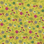 Floribunda For Clothworks Fabric Y3195-126 Citron.