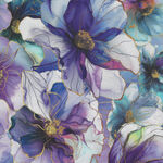 Flourish by Hoffman Spectrum Print X5625 091 Amethyst