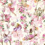 Flower Fairies Spring Songs for Timeless Treasures Patt# 12250DDC Garden Swings.