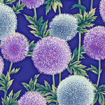 Flower Festival By Benartex Studio Globe Thistle Perriwinkle Style 3018-55 Alliu