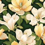 Flower Festival By Benartex Studio Hunter Cream  Style 3017-48 Magnolia.