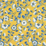 Folkdance Liberty Of London Tana Lawn 53" Wide 3632146-A Blue/Yellow.