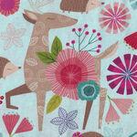 Forest Frolic by Northcott Studio Fabrics 23099 Animal Allover Turquoise Multi.