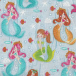 Fun Flannels by Oasis Fabrics QA 443171-092 Mermaids Blue