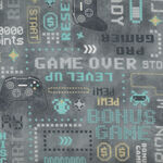 Gaming Zone From Northcott Fabrics Style 24571 Color 94 Gray.
