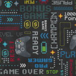 Gaming Zone From Northcott Fabrics Style 24571 Color 99 Black/Multi.