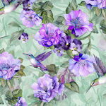 Garden Delight by Timeless Treasures Digital Fleur- CD3500. Sage.