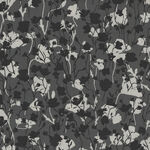 Gray Matter Poppy Flower By RJR Studios  RJ1420 IB3 Charcoal/Black/Cream.