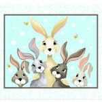 Harold The Hare by Susybee  Clothworks Panel 35"(88cm) x 42"(112cm) SB20376-930.