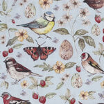 Heavenly Hedgerow For Figo Fabrics 90583-40 Birds Blue.