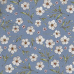 Heavenly Hedgerow For Figo Fabrics 90585-42 Blue White/Grey Flowers..