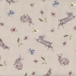 Heavenly Hedgerow For Figo Fabrics 90587-12 Rabbits Cream..