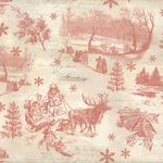 Holiday Nostalgia by Katie Pertiel for Clothworks Y4487-4 Light Red Toile.