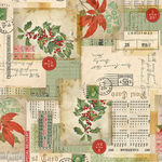 Holidays Past by Tim Holtz Eclectic Elements PWTH199.Multi Patt. Postcard Collag