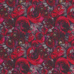 Hummingbird Garden by D Gillett Cox for KK Fabrics 1041V Red.