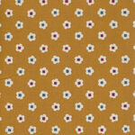 Japanese Cosmo Textile Cotton Fabric Mustard Floral.