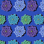 Kaffe Fasset Collective 2022 PWGP187 Pattern Shadow Flower. Color Blue.