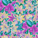 Kaffe Fassett Collective 2022 PWPJ104 Pattern Amaryllis. Color Multi.