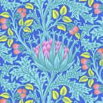 Kaffe x Morris & Co. For Free Spirit PWKW001. Blue. Artichoke.