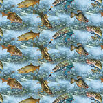 Keep It Reel By Blank Quilting Fabric Pattern 1359 - 070 Blue.