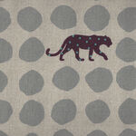 Kokka Cotton Linen Mix Fabric PANTHER Made In Japan EKX-90100 101 A10 Grey.