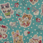 Kokka Retro Cute Cat Cotton/Linen 80/20 10A-95000 2B12