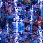 Kondililia Falls by De Gillett Cox for KK Fabrics 4108G Falls Blue.