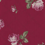 Kono Sanae For YUWA Fabrics of Japan Color Palette Bergundy KS824588 Roses.