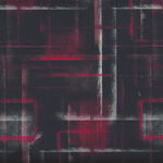 Lines And Squares-Colour Brush From Stof 4501 248 Red/Black/White.