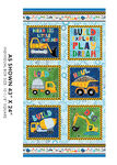 Little Builder For Benartex Panel  25" x 42"  14627 Building Blocks.