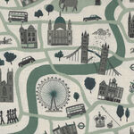 London Town From Cotton+Steel Forever CSSY100-MI3U Col. Green Unbleached.