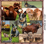 Merino Muster 2 by Milvale Design for KK Fabrics 3094C Panel 44" x 44" Large Dig