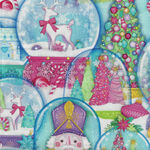 Merry and Bright by Michael Zindell for Northcott DP26967 Snow Globe.