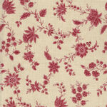 Moda Fabric Elinors Endeavor by Betsy Cutchian M31611-19 Cream/Red.